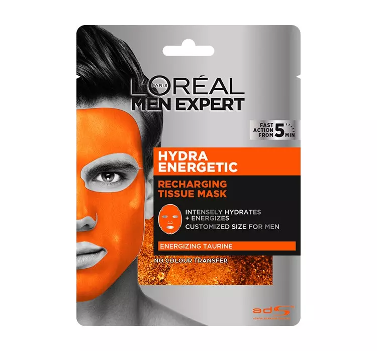 Loreal Paris Paris Men Expert Hydra Energetic maska nawilżająca w płacie dla mężczyzn 30 g
