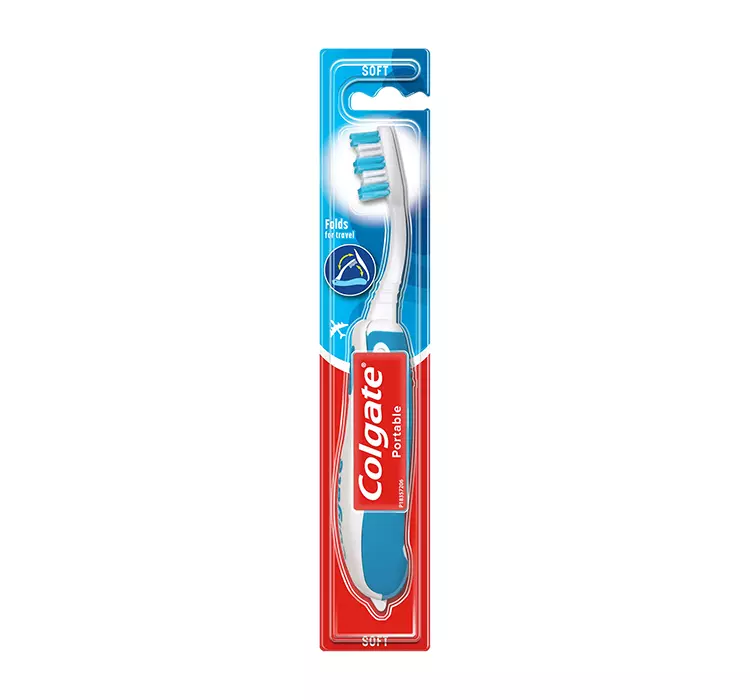 Colgate Portable składana podróżna szczoteczka do zębów soft Green & Blue Folds for Travel