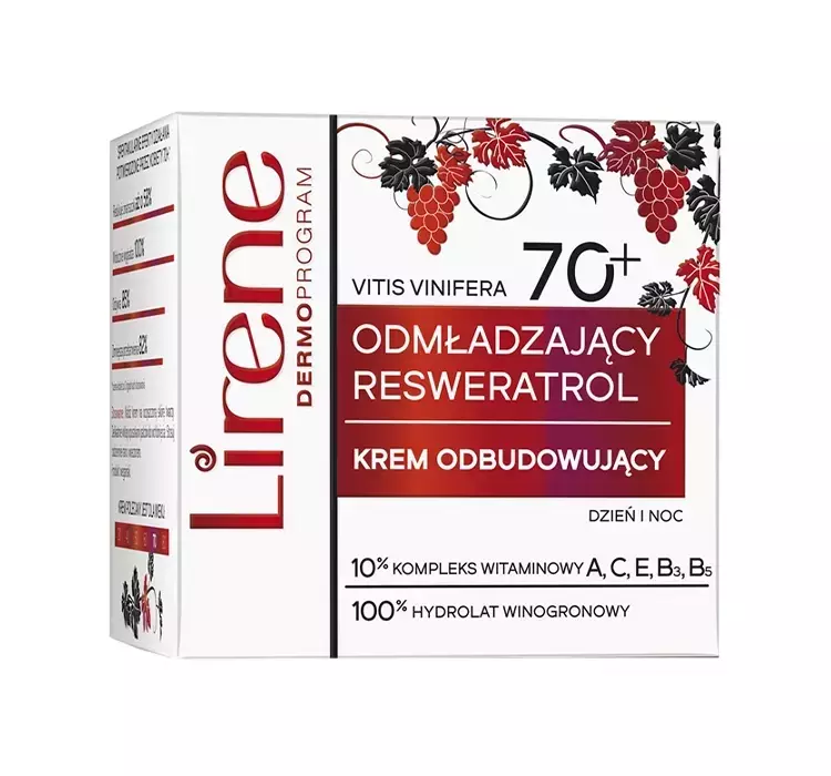 Lirene ODMŁADZAJĄCY RESWERATROL KREM DO TWARZY 70+ 50ML 5900717766518