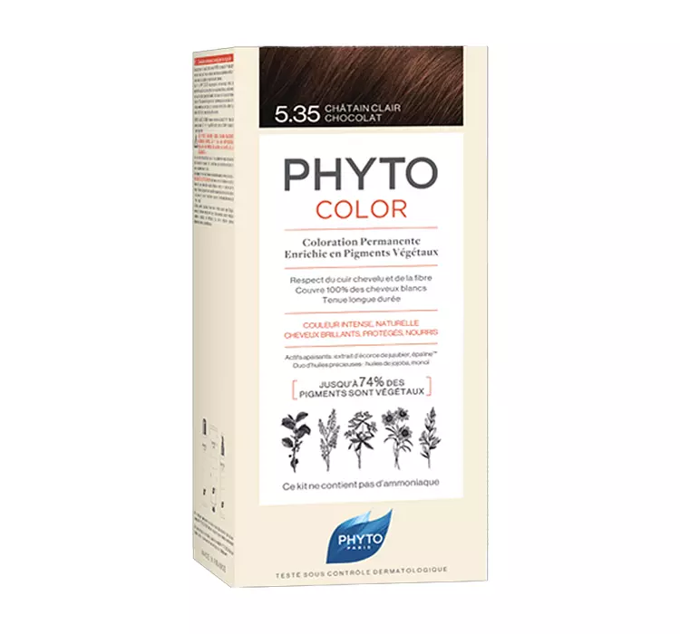 Phyto PhytoColor 5.35 Chatain Clair Chocolat Farba do włosów - złoty mahoń 50+50+12