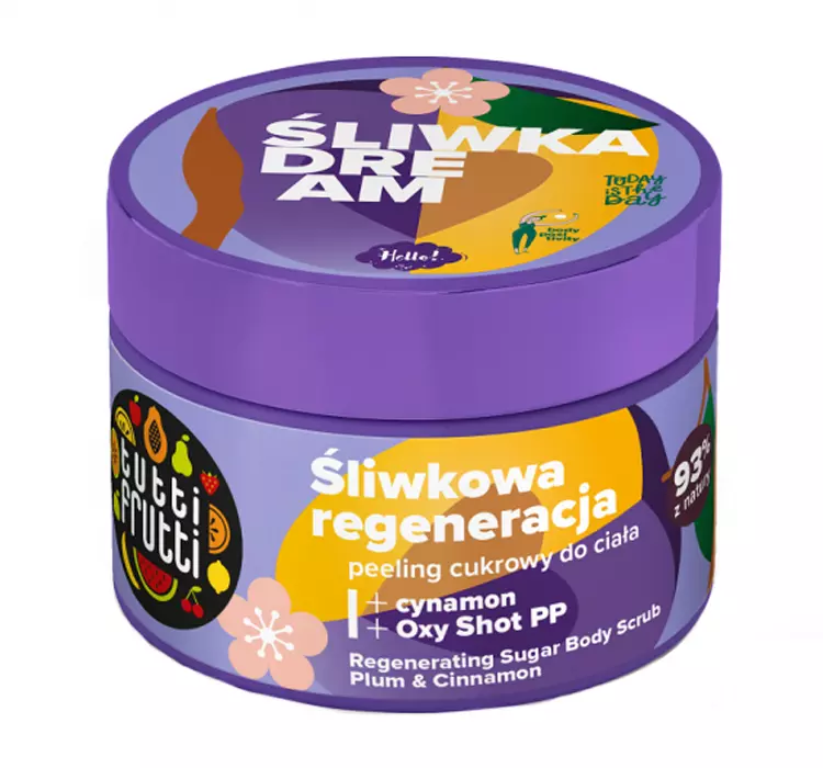 Farmona Tutti Frutti Śliwka Dream Peeling cukrowy do ciała Śliwkowa Regeneracja 300g