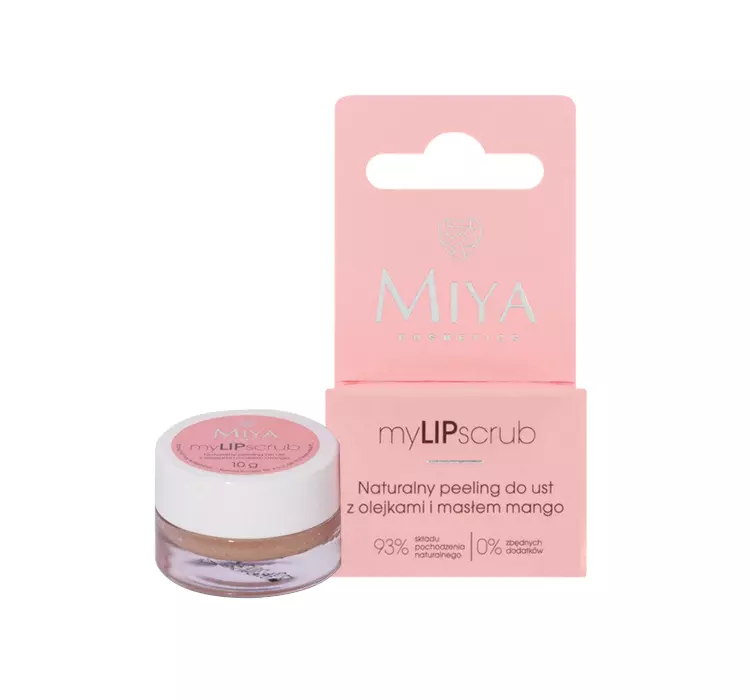 Miya my LIPscrub, naturalny peeling do ust z olejkami i masłem mango, 10g