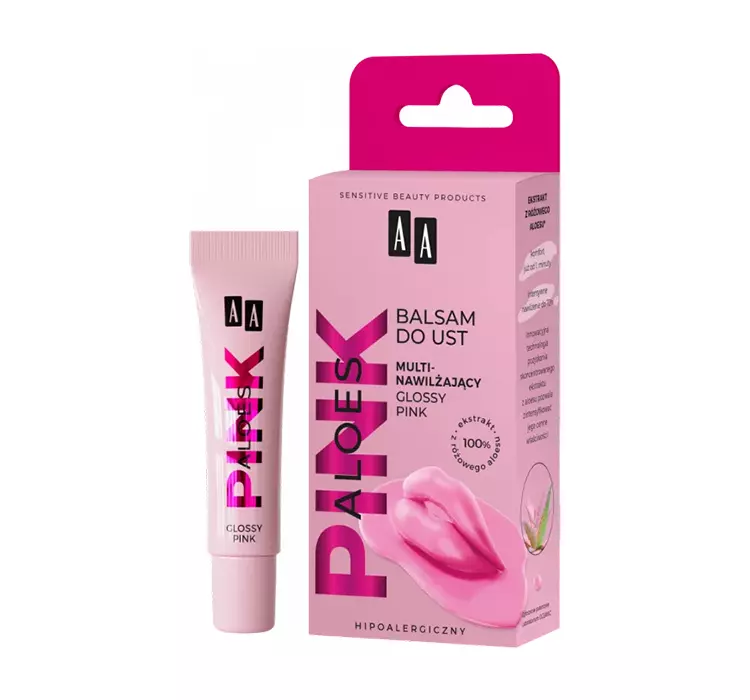 Aloes Pink multinawilżający balsam do ust Glossy Pink 10g