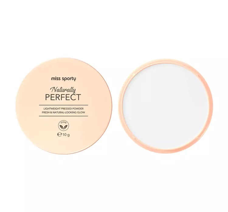 Miss Sporty Naturally Perfect wegański puder prasowany 001 Transparent 10g