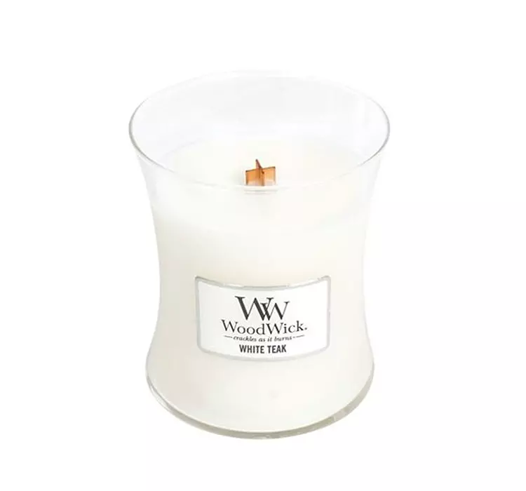 WoodWick White Teak Świeca średnia 0,65 kg 92039E