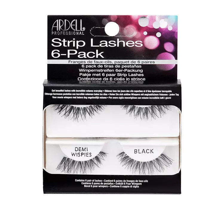 Ardell Strip Lashes 6-Pack Demi Wispies 6 par sztucznych rzęs Black