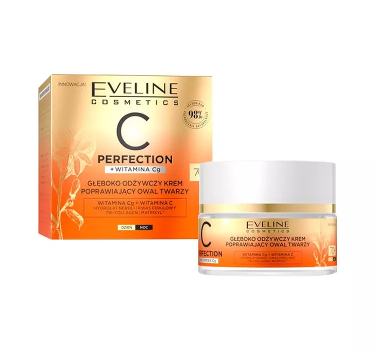 Eveline C Perfection Głęboko Odżywczy Krem poprawiający owal twarzy 70+ na dzień i noc 50ml