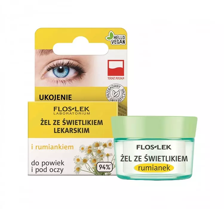 Flos-Lek Pielęgnacja Oczu Laboratrium Żel Ze Świetlikiem Lekarskim i Rumiankiem Do Powiek i Pod Oczy 10ml