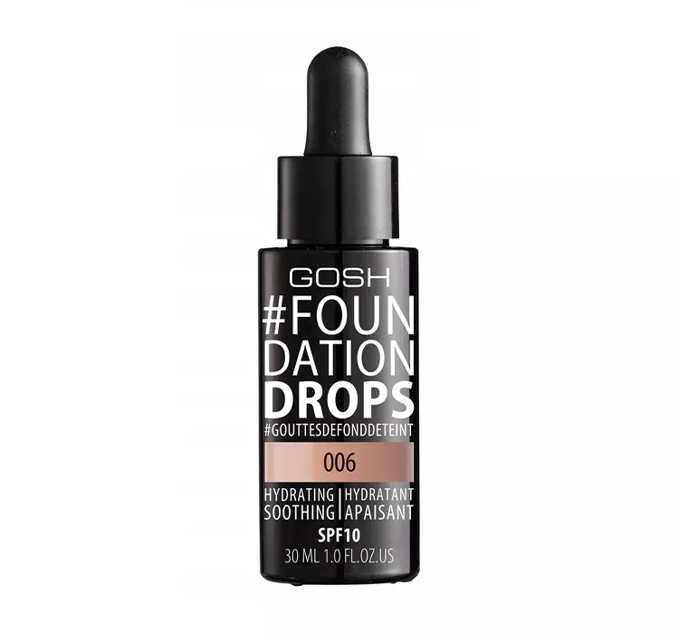 Gosh Foundation Drops Podkład do twarzy 006 Tawny, 30ml