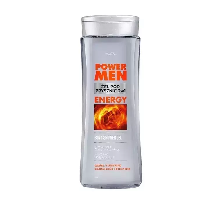 Joanna Power Men Żel Pod Prysznic Czarny Pieprz i Guarana 300ml