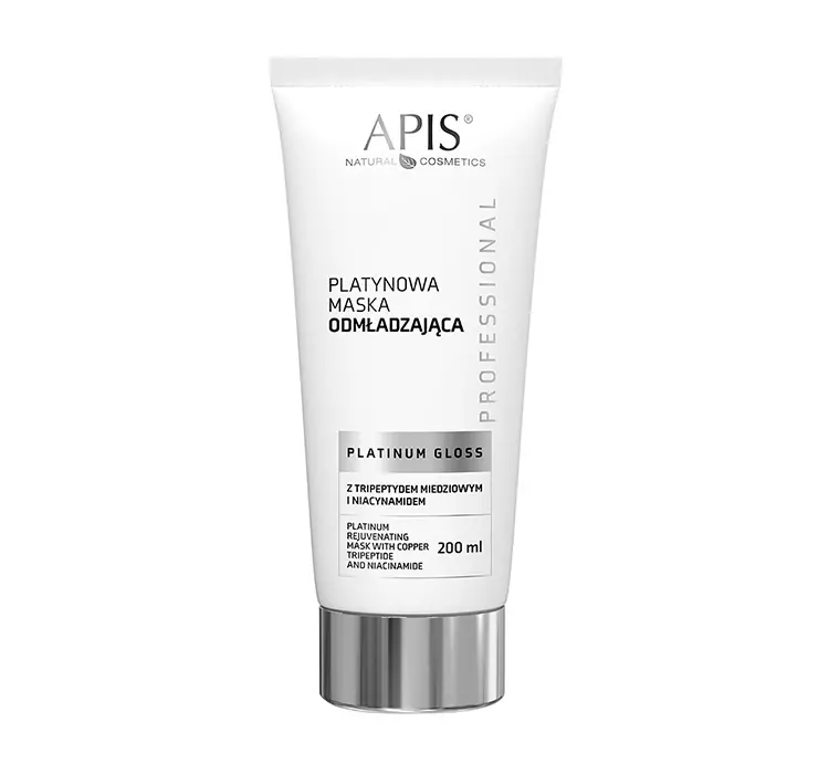 Apis Platynowa maska do twarzy odmładzająca z tripeptydem miedziowym i niacynamidem Platinum Gloss 200 ml