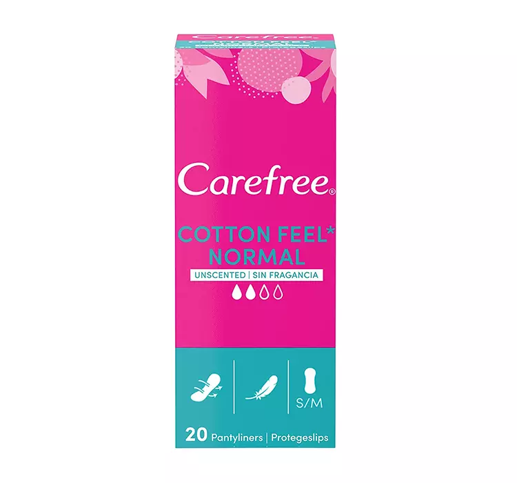 CAREFREE COTTON FEEL WKŁADKI HIGIENICZNE BEZZAPACHOWE 20 SZTUK