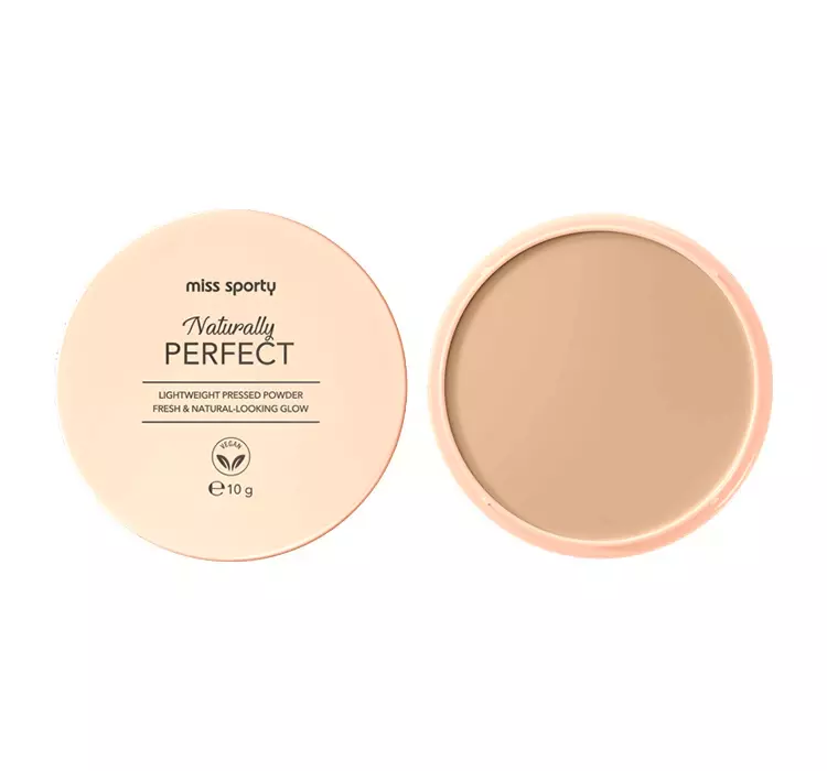 Miss Sporty Naturally Perfect wegański puder prasowany 002 Light 10g