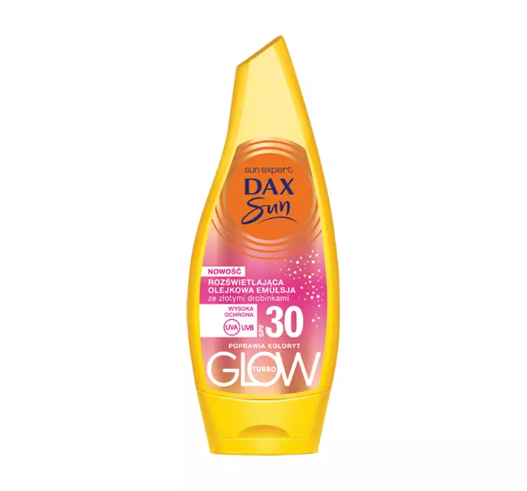 Dax Sun Turbo Glow Rozświetlająca Emulsja do opalania ze złotymi drobinami SPF30 175 ml