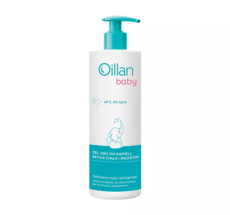 Oillan Baby Żel 3w1 do kąpieli, mycia ciała i włosów  400 ml