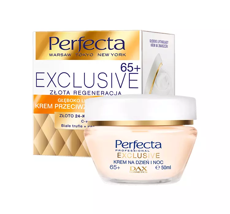 Perfecta Exclusive  Złota Regeneracja Głęboko Liftingujący krem przeciwzmarszczkowy 65+ 50ml