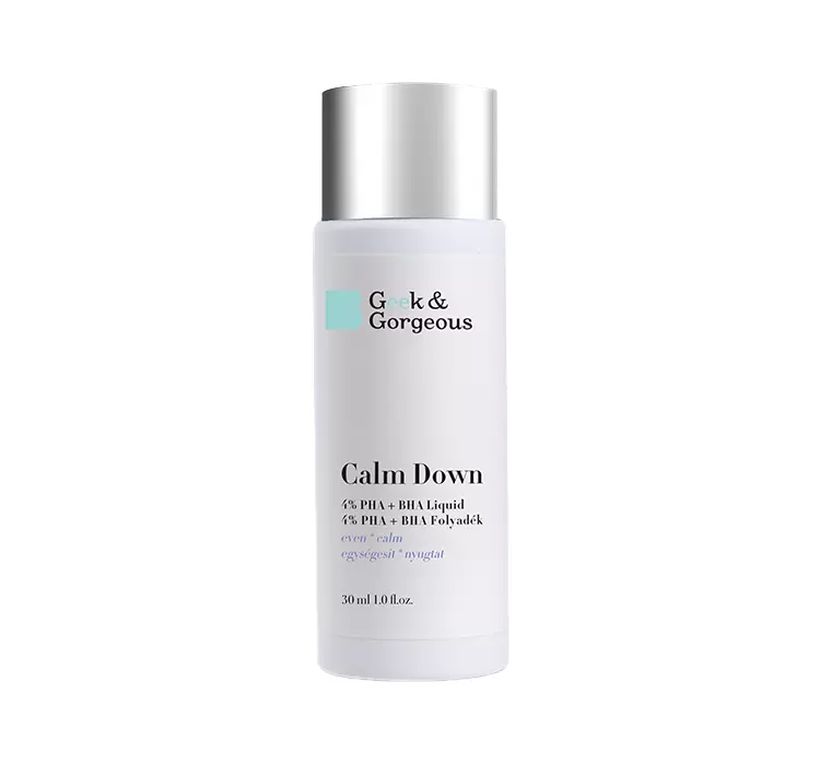 Geek & gorgeous Geek & Gorgeous Calm Down Tonik do Twarzy z Kwasami PHA + BHA 30ml GEEK-0032