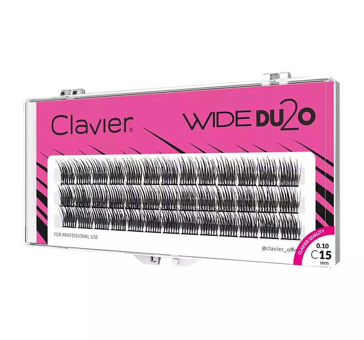 Clavier - WIDE DU2O - Kępki sztucznych rzęs o podwójnej objętości - 15 mm