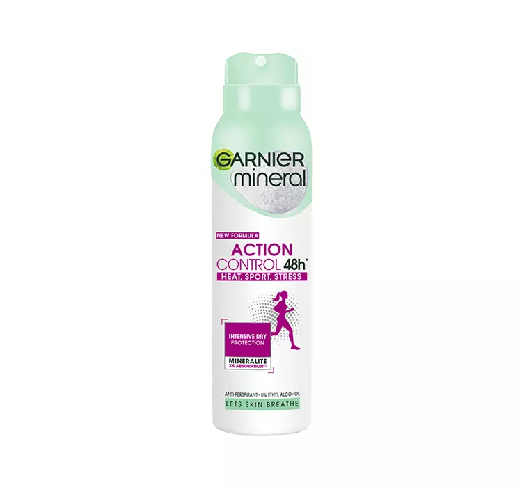 GARNIER - Mineral - ActionControl+ 48h - Anti-Perspirant - Antyperspirant w sprayu dla kobiet - 150 ml