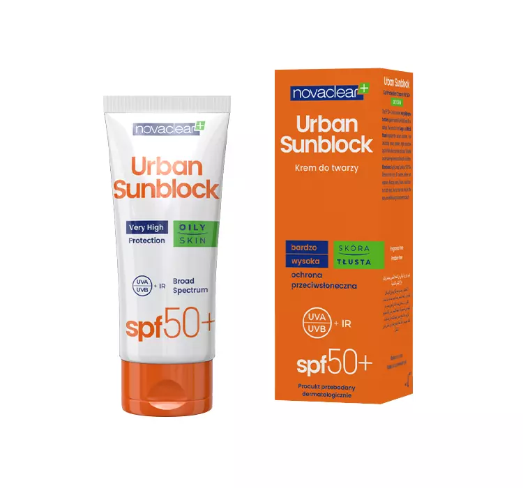 Novaclear Novaclear Urban Sunblock krem ochronny do twarzy SPF 50+ skóra tłusta 40 ml