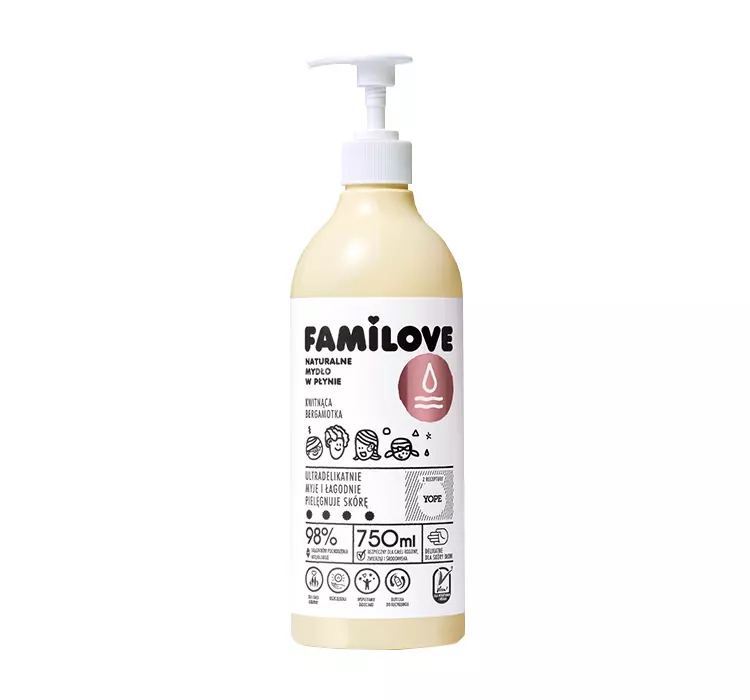 Yope Familove, mydo w pynie, kwitnca bergamotka, 750ml