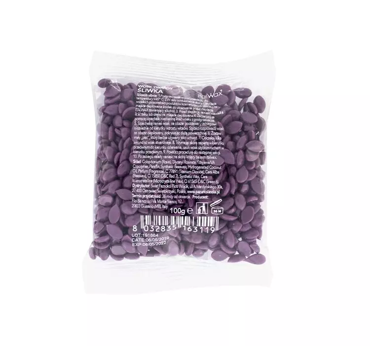 Italwax Wosk W Dropsach Do Depilacji Śliwka 100G