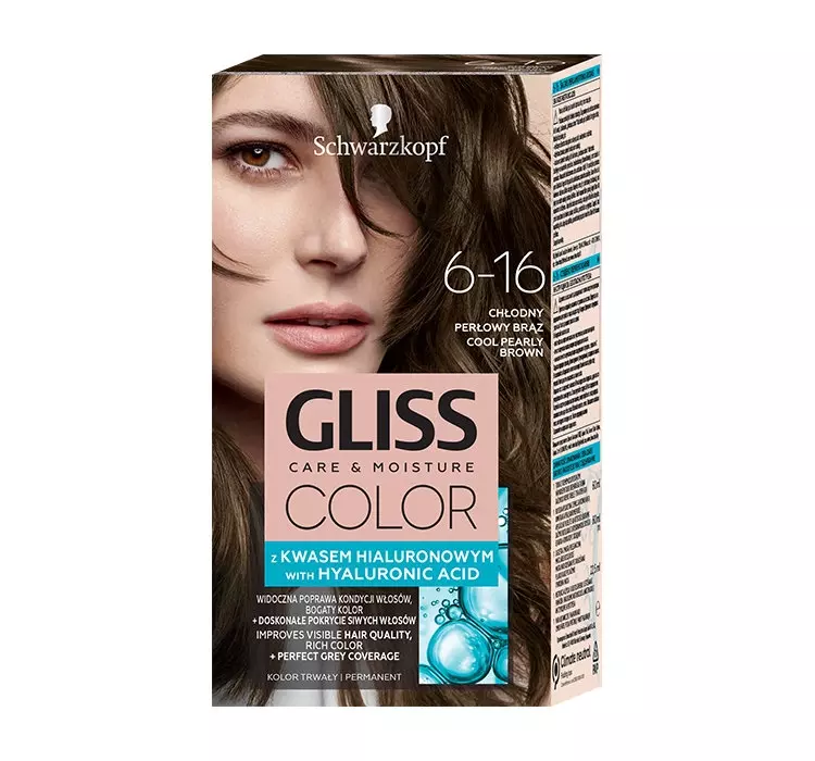 Schwarzkopf Gliss Color Krem koloryzujący nr 6-16 Chłodny Perłowy Brąz 1op.