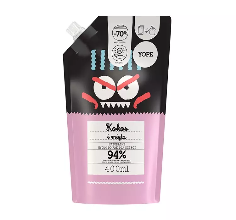 YOPE REFILL EKO Mydło Dziecięce KOKOS I MIĘTA 400 800-084491