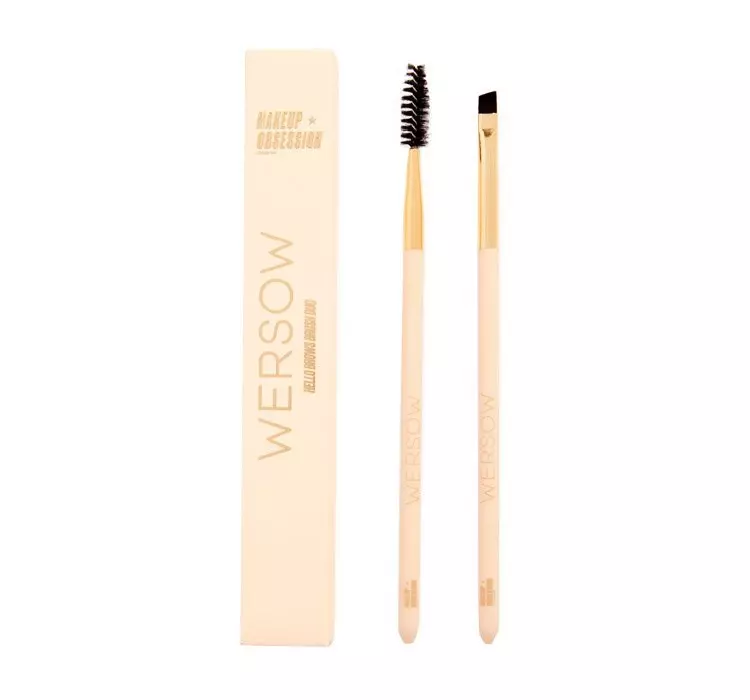 Makeup obsession Makeup Obsession x Wersow Zestaw Pędzelek + Spiralka do Brwi Hello Brows OBS-0827