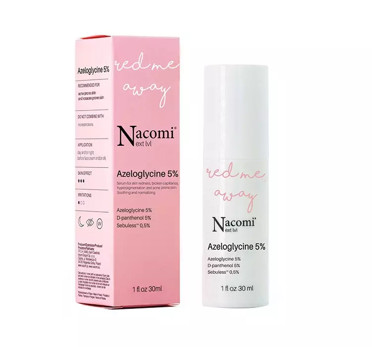 FLOSLEK Nacomi Next Level Azeloglicyna 5% kojące serum do twarzy do cery naczynkowej i z trądzikiem różowatym 30ml