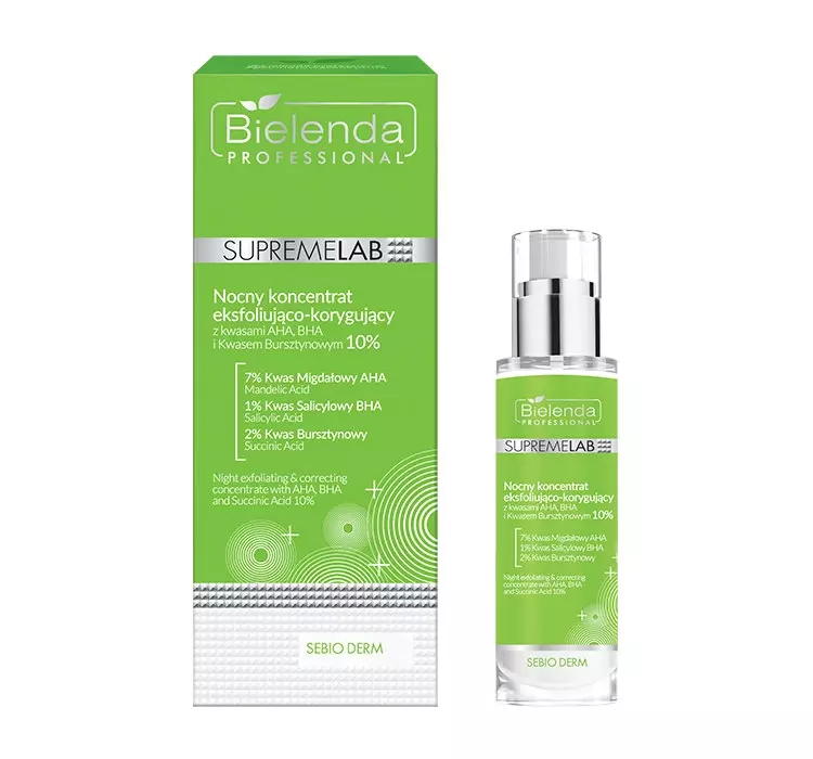 Bielenda PROFESSIONAL SUPREMELAB SUPREMELAB NOCNY KONCENTRAT EKSFOLIUJĄCO-KORYGUJĄCY 30ML 5902169048044