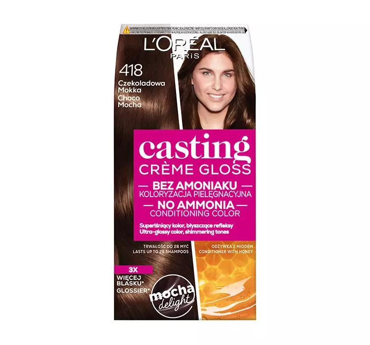 Loreal Casting Creme Gloss Krem koloryzujący nr 418 Czekoladowa Mokka 1op