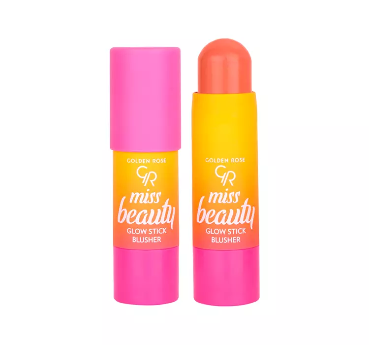 Golden Rose - Miss Beauty - Glow Stick - Blusher - Rozświetlający róż do twarzy w sztyfcie - 6 g - 01 PEACH FLASH