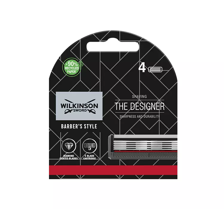 WILKINSON SWORD BARBER'S STYLE THE DESIGNER WKŁADY DO MASZYNKI 4 SZTUKI