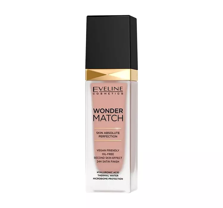 Eveline Cosmetics - WONDER MATCH Foundation - Luksusowy podkład dopasowujący się do skóry z kwasem hialuronowym - 30 ml - 45 - HONEY