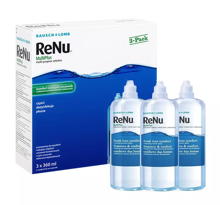 BAUSCH & LOMB RENU MULTIPLUS WIELOFUNKCYJNY PŁYN DEZYNFEKUJĄCY DO SOCZEWEK KONTAKTOWYCH 3x360ML