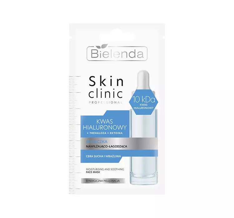 Bielenda - Skin Clinic Professional - Moisturising And Soothing Face Mask - Kwas hialuronowy - Nawilżająco-łagodząca maseczka - 8 g