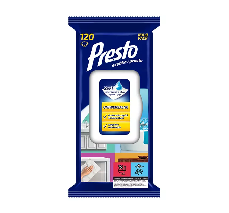 Presto Ściereczki uniwersalne 120 szt.