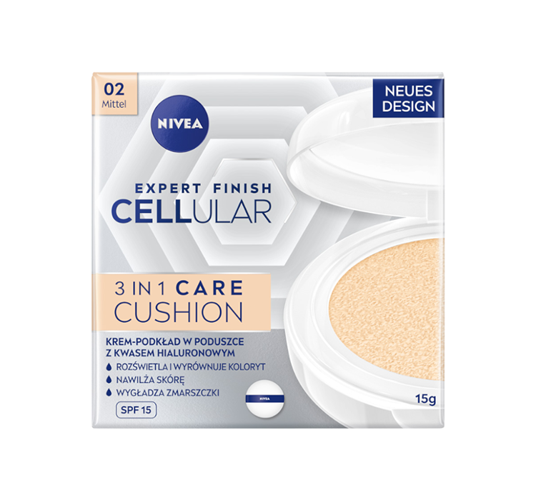 Nivea 3in1 Anti-AGE pielęgnacji poduszka do naturalne barwy i wilgoć, do średnich typów skóry, 15 ML 84229-01000-07