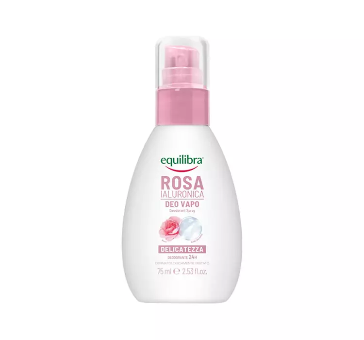 EQUILIBRA Rosa Różany dezodorant w sprayu z kwasem hialuronowym, 75ml