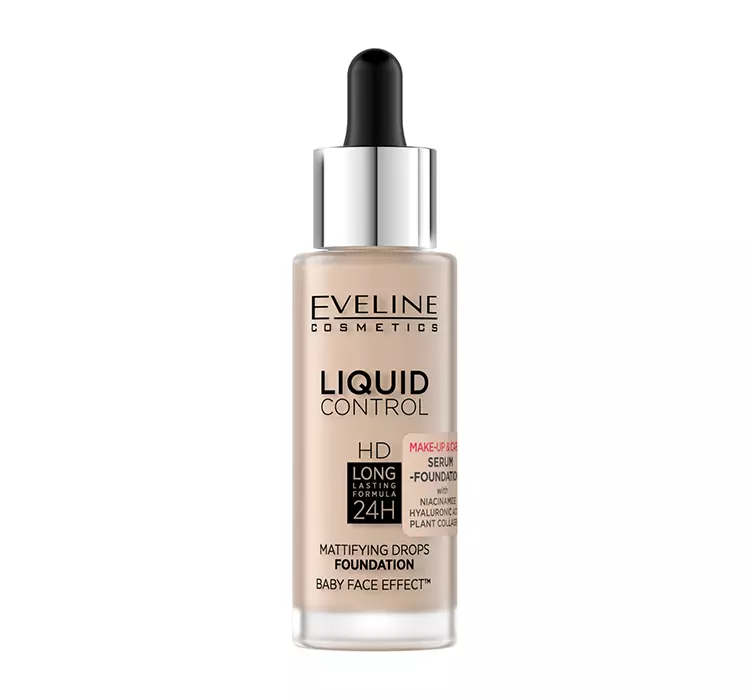 Eveline Liquid Control Podkład z niacynamidem w dropperze 010 32ml