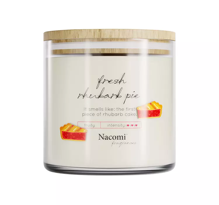Nacomi Świeca sojowa ciasto z rabarbarem 450 g