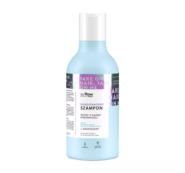so!flow by Vis Plantis Humektantowy szampon do włosów o każdej porowatości, 400ml