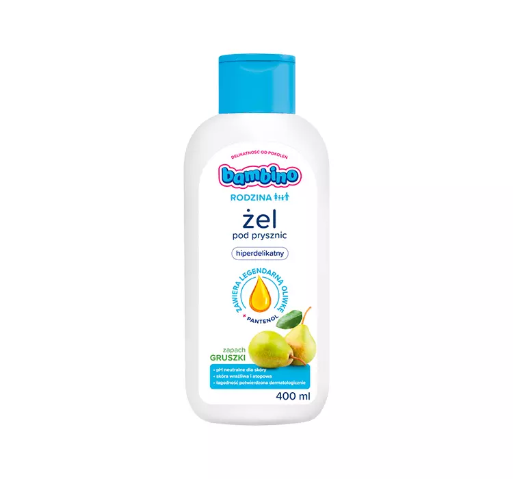 Bambino Bambino RODZINA Żel pod prysznic hiperdelikatny – zapach gruszki, 400 ML 400.0 ml