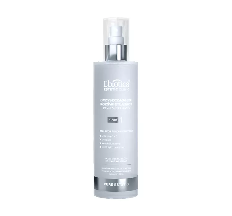 L'Biotica Estetic Clinic Pure Estetic - oczyszczająco-rozświetlający płyn micelarny 200ml