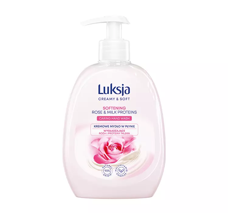 LUKSJA Creamy & Soft Kremowe mydło w płynie Róża i Proteiny mleka, 500ml