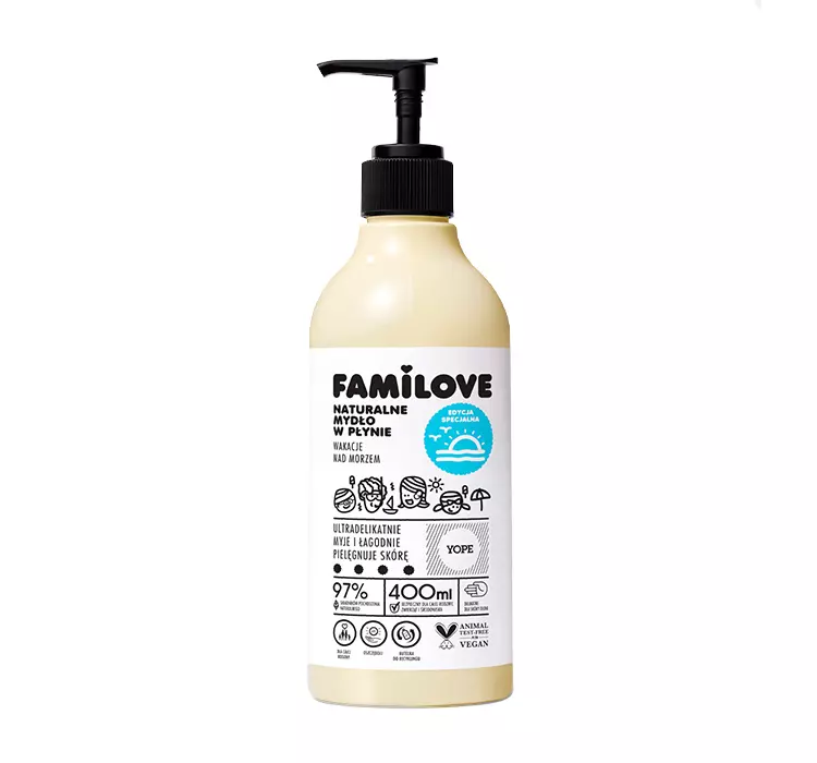 Yope Familove, mydło w płynie, wakacje nad morzem, 400ml