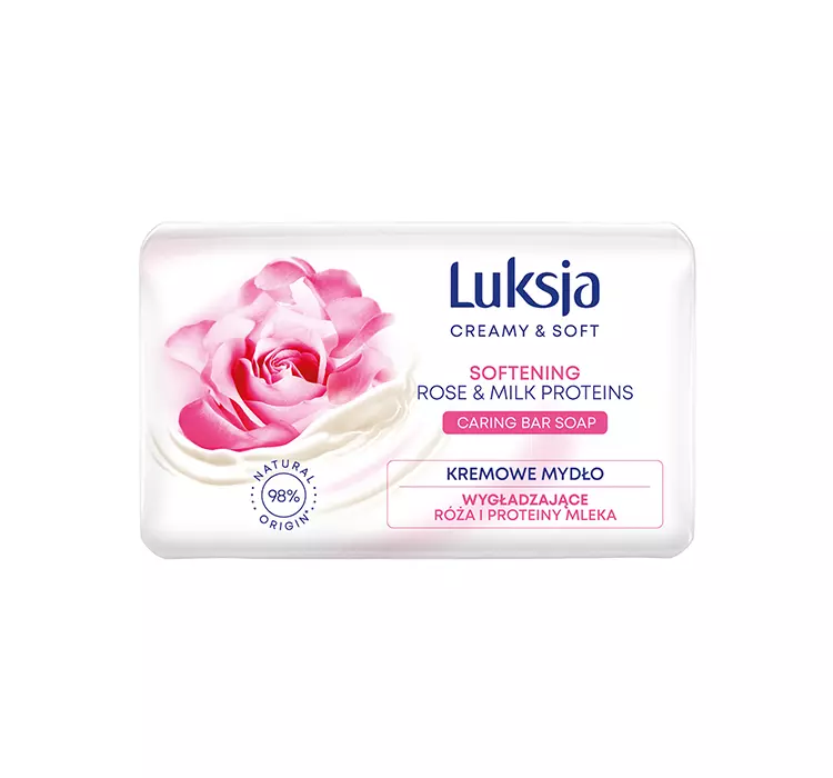 Luksja Creamy & Soft Róża i Proteiny Mleka - Mydło w kostce 90g