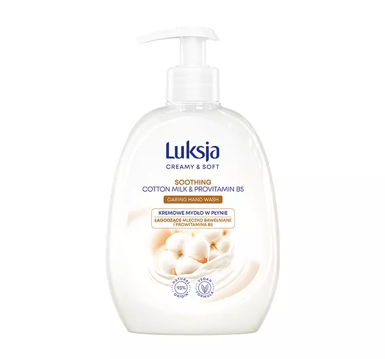 LUKSJA Creamy & Soft Kremowe mydło w płynie Mleczko bawełniane i prowitamina B5, 500ml