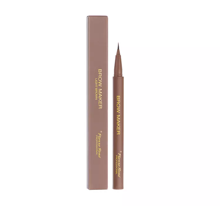 Pierre René - BROW MAKER - Pisak do brwi w pędzelku - LIGHT BROWN